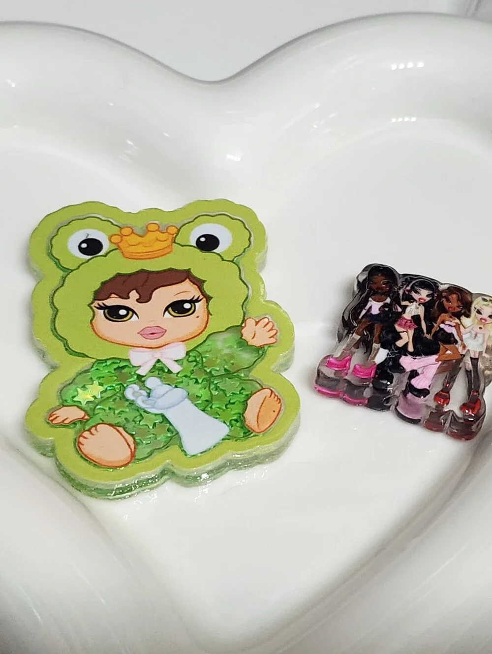 Girl Baby Shaker Flatback Focal Bead Badge Magnet‎ Crafts Beaded Pen Jewelry